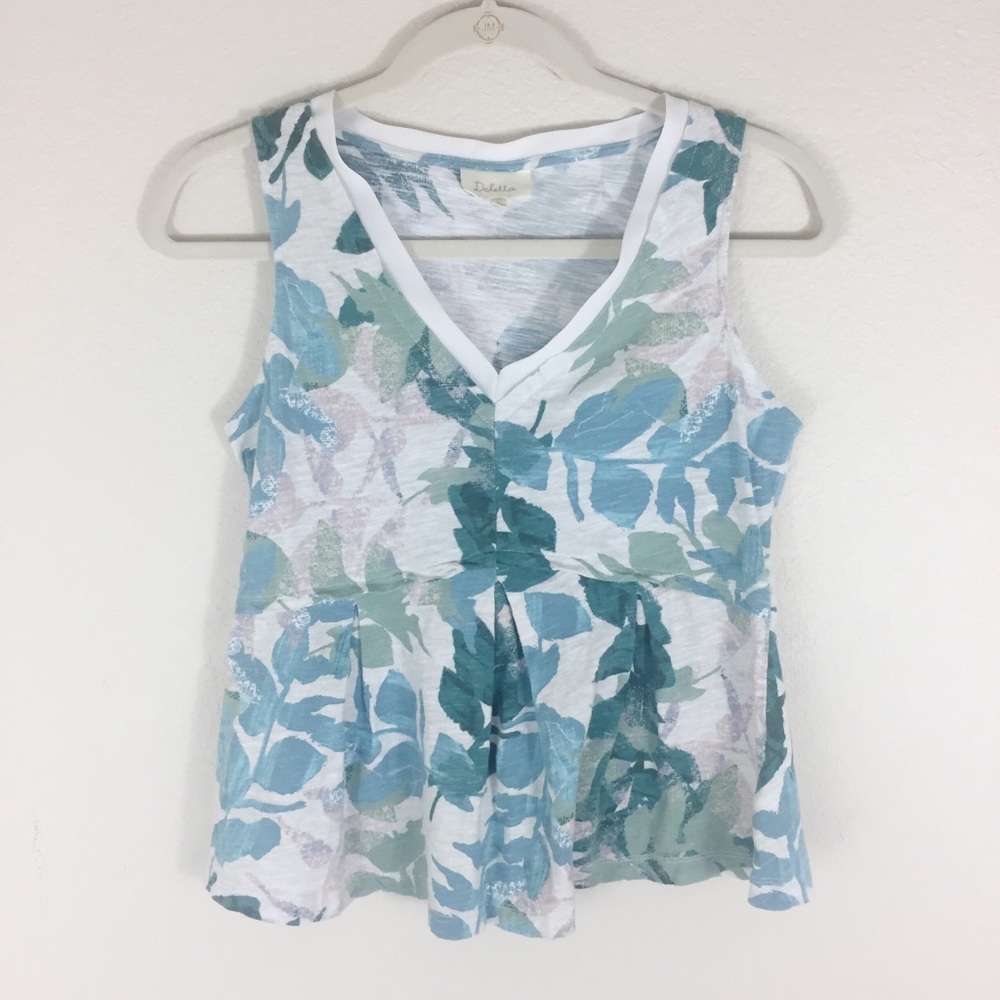 ⬇️$35 Deletta Amalia Peplum Tank Top S